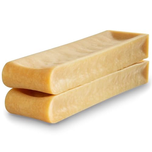 WOW BITES Premium Kaukäse für Hunde – Langer Kauspaß aus natürlicher Milch – Kaukäse Hundeknochen - Super Groß Käsestangen – (400 g, 2er Pack, XXL) von WOW BITES