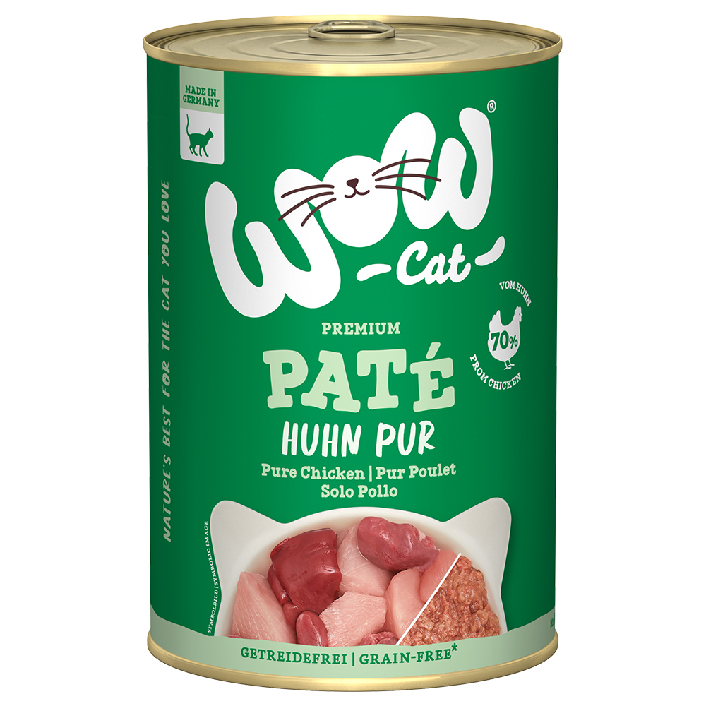 Sparpaket WOW Cat Adult 12 x 400 g - Huhn Pur Sparpaket WOW Cat Adult 12 x 400 g - Huhn Pur von WOW Cat