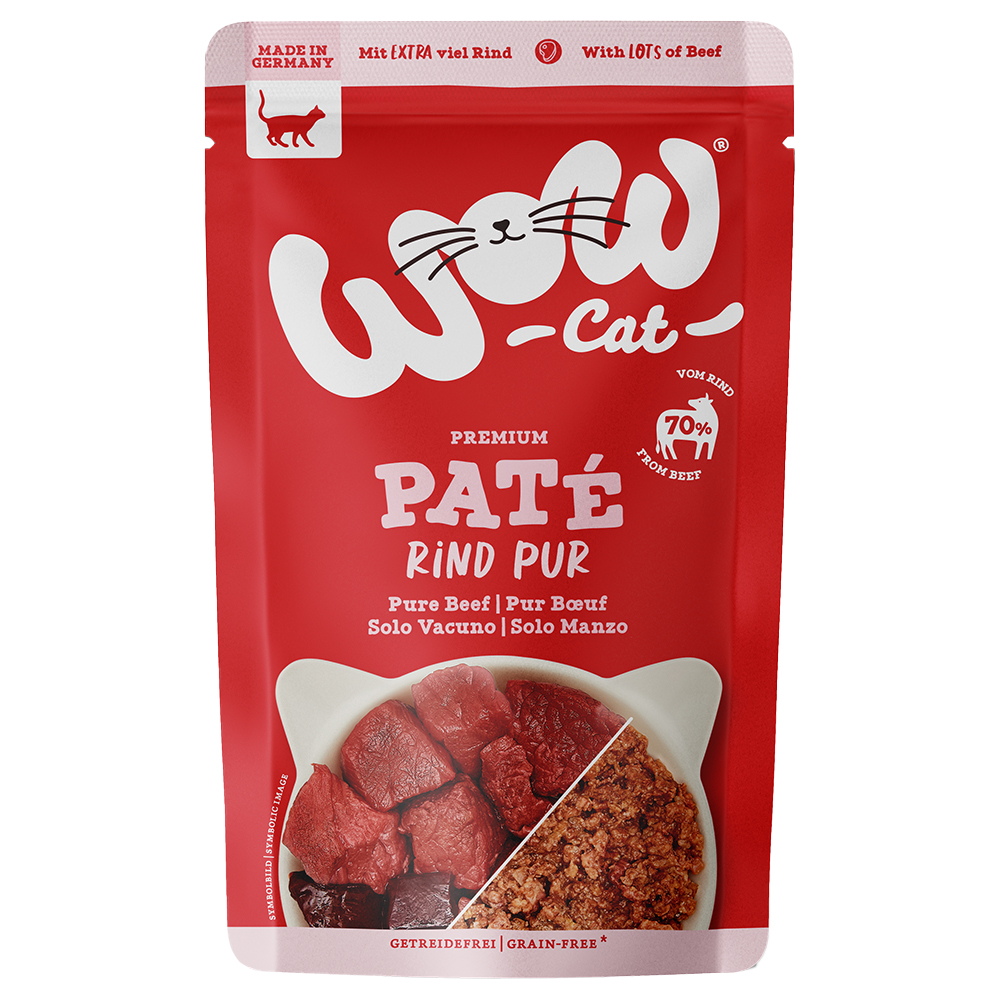 Sparpaket WOW Cat Adult 24 x 125 g - Rind Pur Sparpaket WOW Cat Adult 24 x 125 g - Rind Pur von WOW Cat