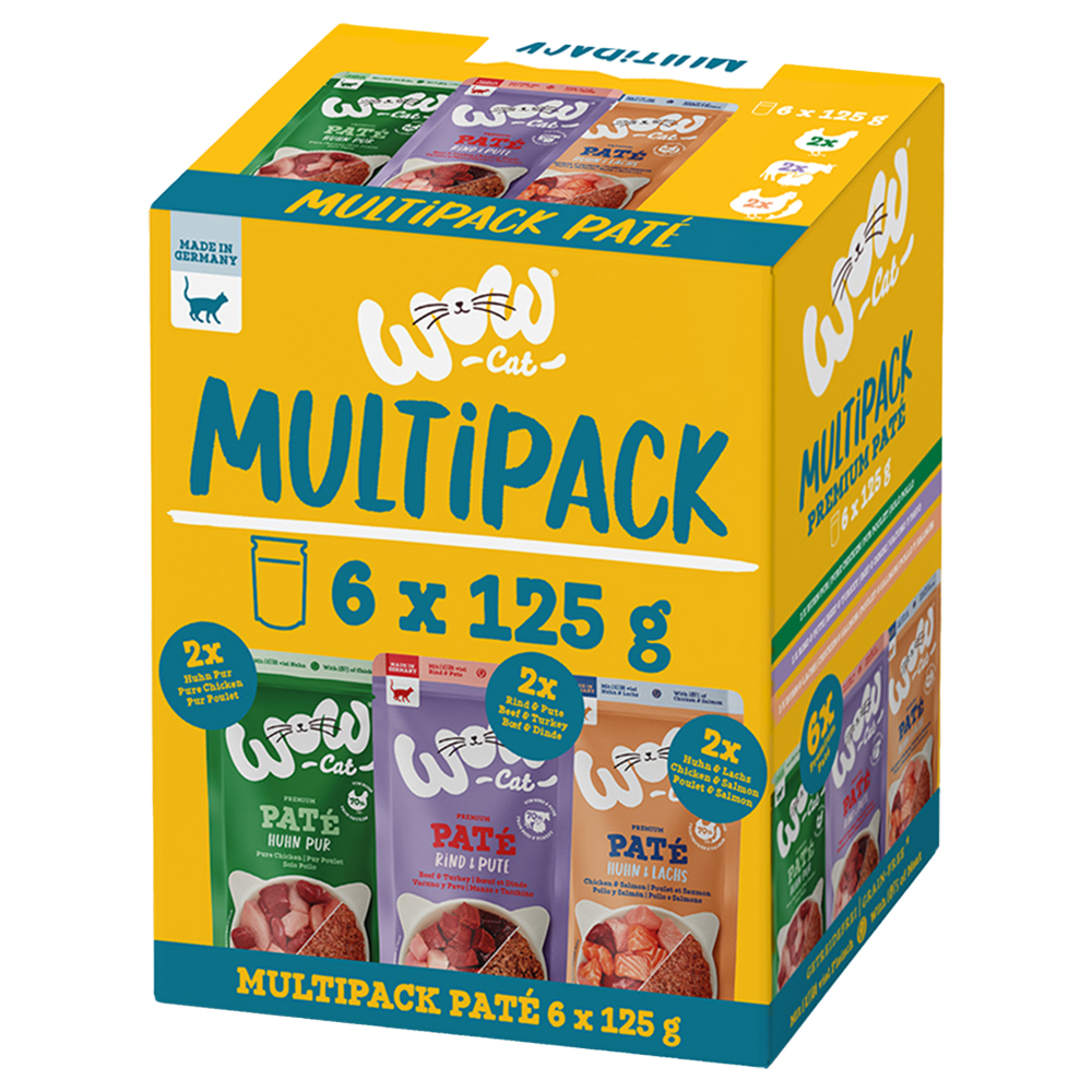 Sparpaket WOW Cat Filets in Sauce 24 x 85 g - Mixpaket (3 Sorten) von WOW Cat