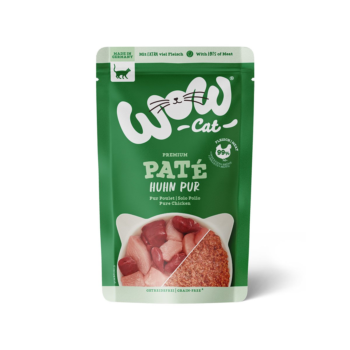 WOW CAT Adult Huhn Pur 12x125g von WOW Cat