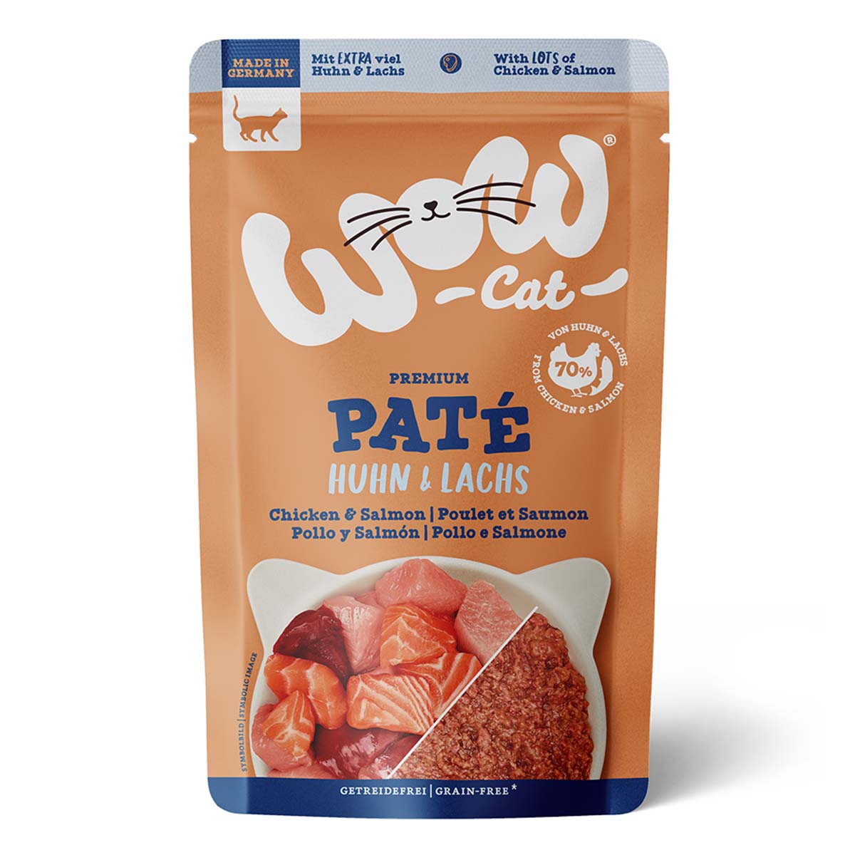 WOW CAT Adult Huhn & Lachs 12x125g von WOW! Cat