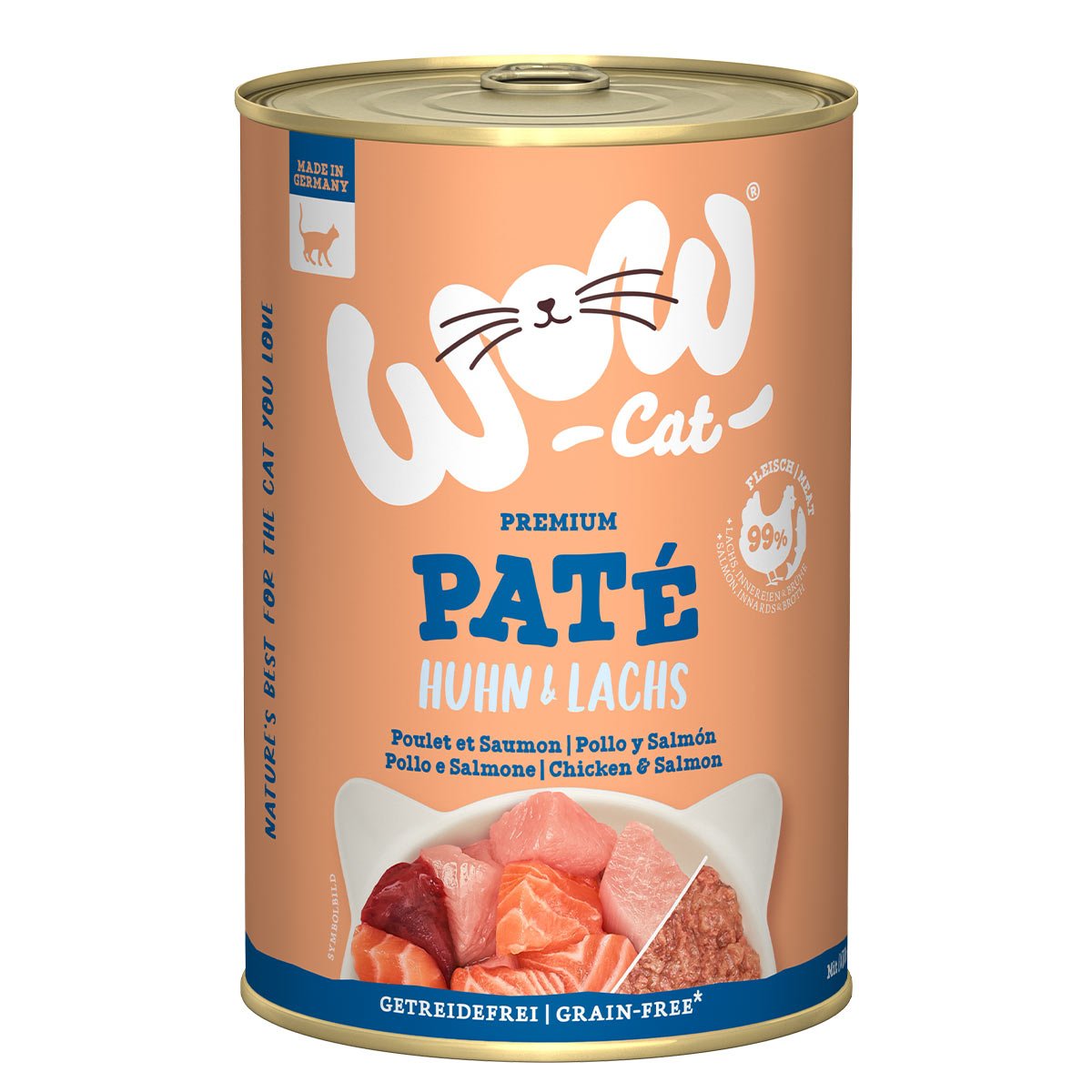 WOW CAT Adult Huhn & Lachs 6x400g von WOW Cat