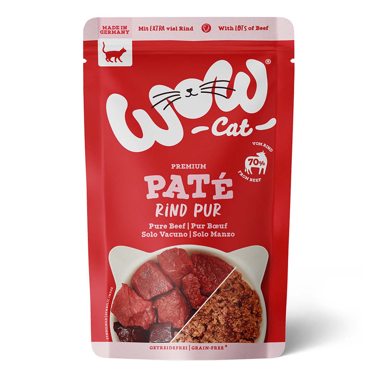 WOW CAT Adult Rind Pur 12x125g von WOW Cat