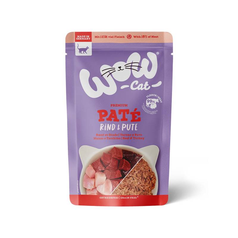 WOW CAT Adult Rind & Pute 12x125g von WOW Cat