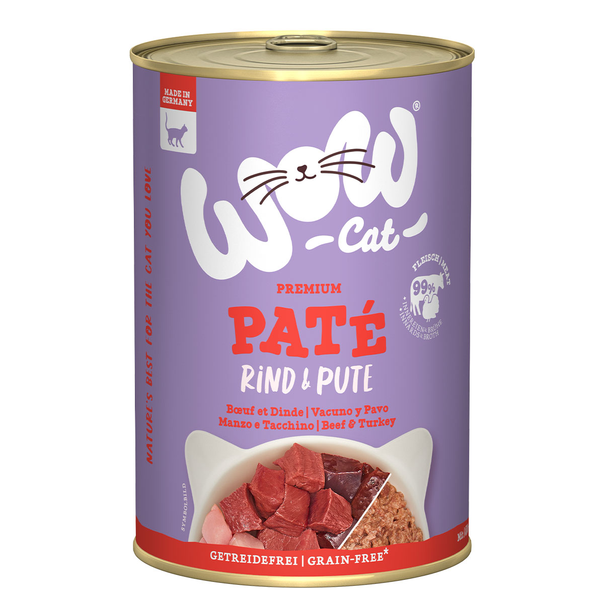 WOW CAT Adult Rind & Pute 6x400g WOW CAT Adult Rind & Pute 6x400g von WOW Cat
