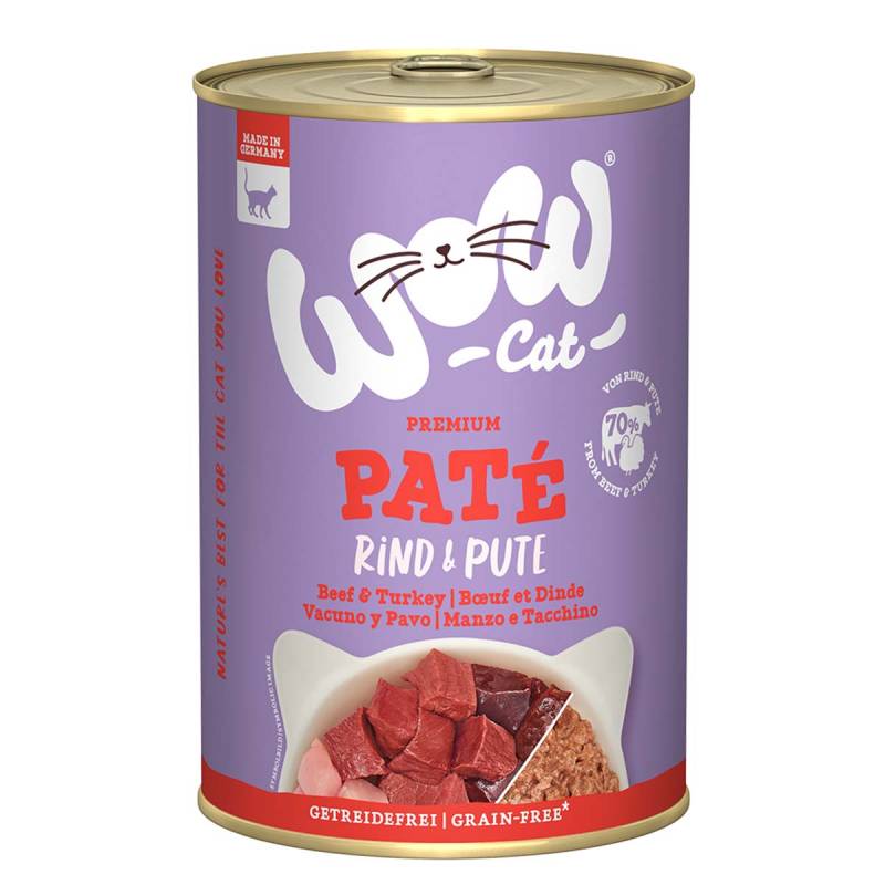 WOW CAT Adult Rind & Pute 6x400g von WOW Cat