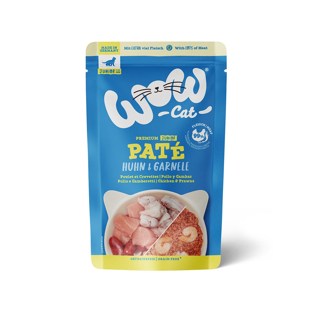 WOW CAT Junior Huhn & Garnele 12x125g von WOW Cat