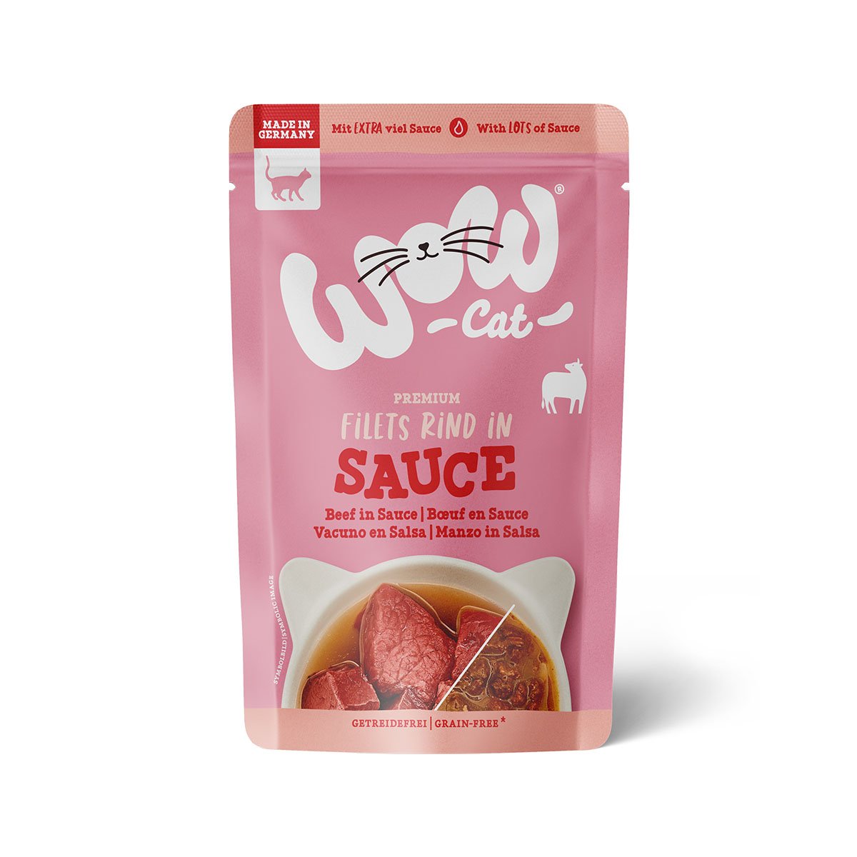 WOW CAT Rind in Sauce 8x85g von WOW Cat