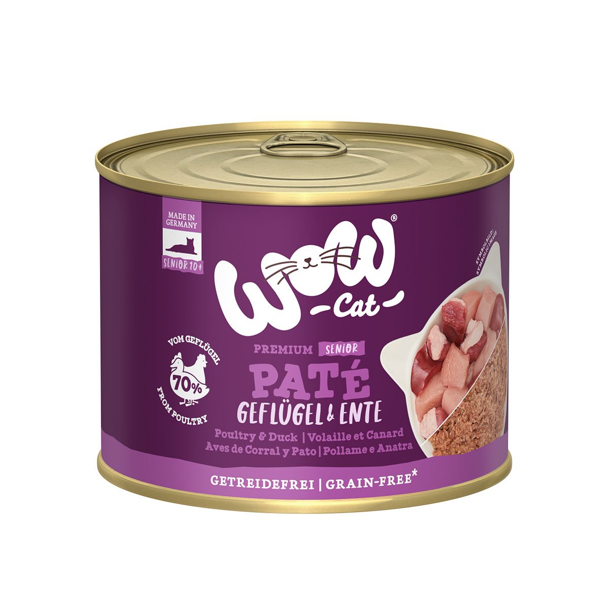 WOW CAT Senior Geflügel & Ente 6x200g von WOW Cat