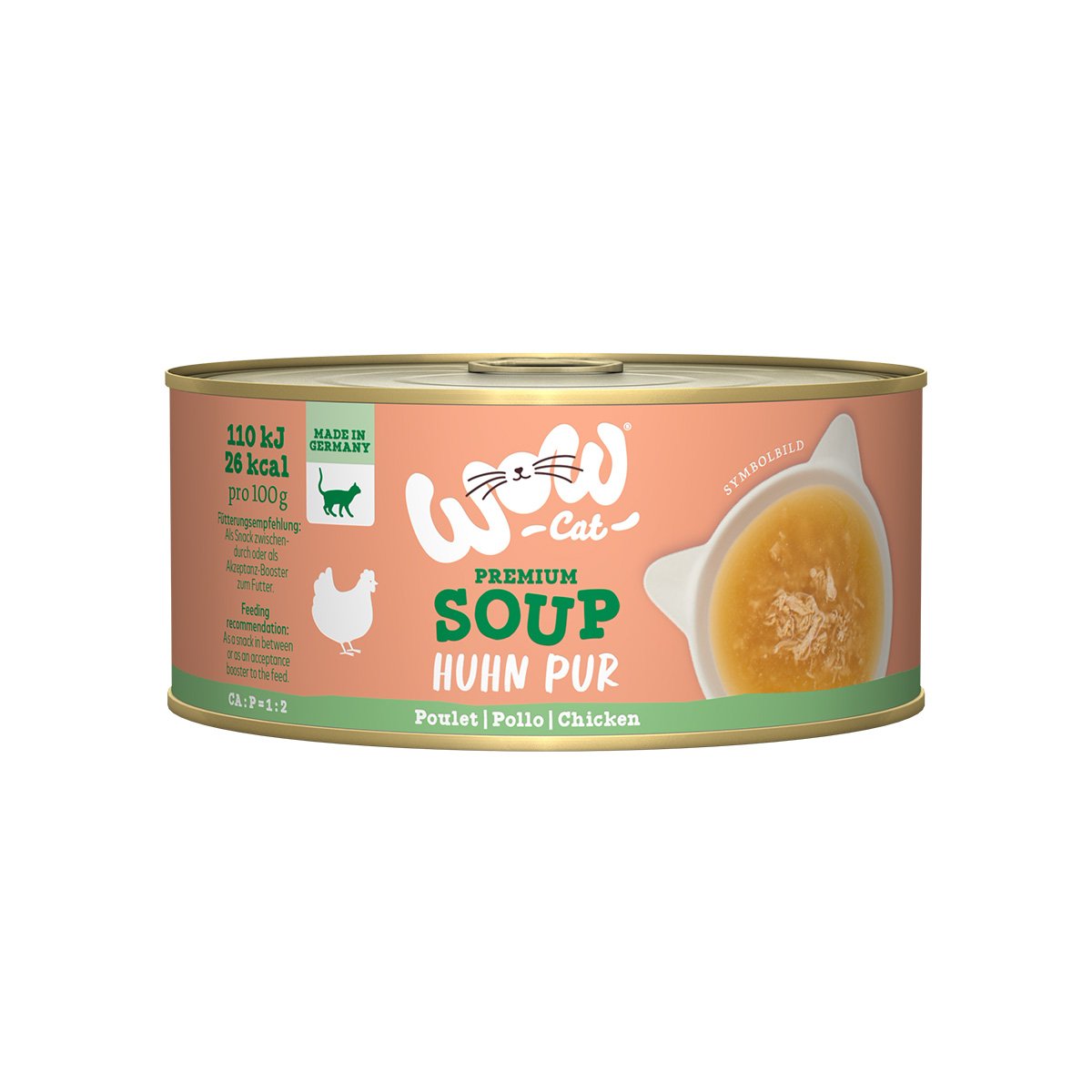 WOW CAT Suppe mit Huhn 12x70g von WOW Cat