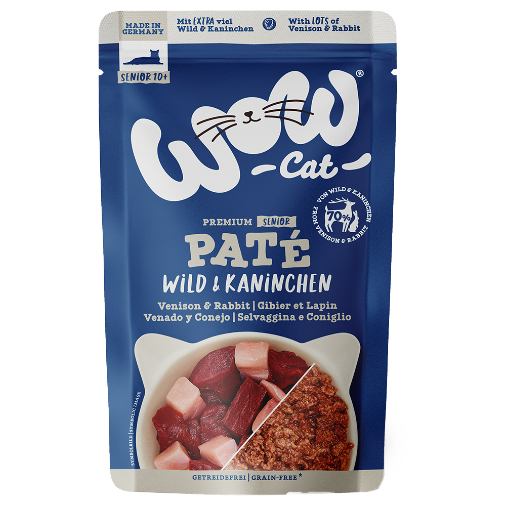 WOW Cat Senior Paté 12 x 125 g - Wild & Kaninchen WOW Cat Senior Paté 12 x 125 g - Wild & Kaninchen von WOW Cat