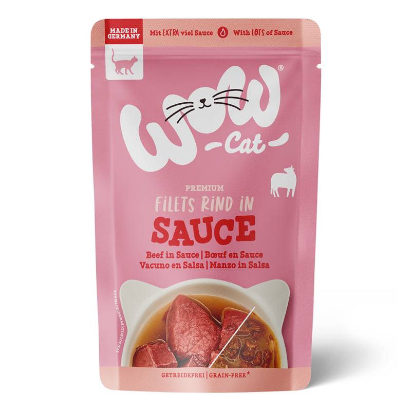 WOW Cat in Soße 8 x 85 g - Rind von WOW Cat