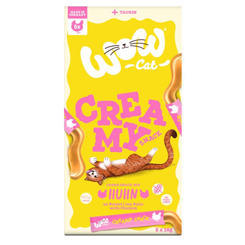 Wow Cat Creamy Snack - Huhn (5 x 16 g) von WOW Cat