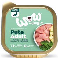 150g Hunde Nassfutter | Schale, Adult | Mit Pute Zucchini und Löwenzahn von WOW DOG