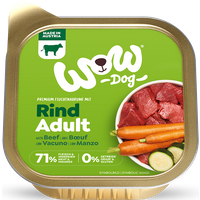 150g Hunde Nassfutter | Schale, Adult | Mit Rind Karotte und Zucchini von WOW DOG