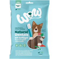 180g Hunde Zahnpflege, Natural Dentals | Small & Midi mit Geflügel & Granatapfel von WOW DOG