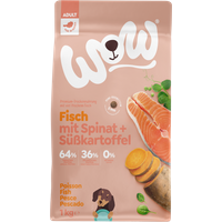 1kg Hunde Trockenfutter | Minis, Adult Fisch mit Spinat und Süßkartoffel von WOW DOG