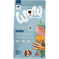1kg Hunde Trockenfutter | Minis, Adult Huhn mit Spinat und Cranberries von WOW DOG