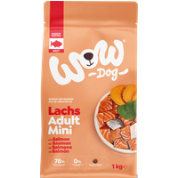 1kg Hunde Trockenfutter | Minis, Adult Lachs mit Spinat und Süßkartoffel von WOW DOG