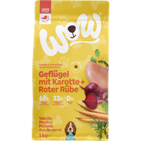 1kg Hunde Trockenfutter | Minis, Junior Geflügel mit Karotte und Roter Rübe von WOW DOG