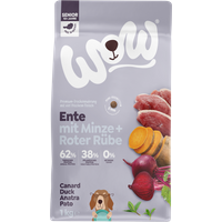 1kg Hunde Trockenfutter | Minis, Senior Ente mit Minze und Roter Rübe von WOW DOG
