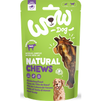 350g Hunde Leckerlis, Rinderkopfhaut Natural Chews von WOW DOG