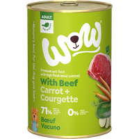 400g HUNDE NASSFUTTER, Adult | Mit Rind mit Karotte und Zucchini von WOW DOG