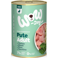 400g Hunde Nassfutter, Adult | Mit Pute Zucchini und Löwenzahn von WOW DOG