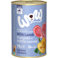 400g Hunde Nassfutter, Adult mit Lamm Kürbis und Brennnessel von WOW DOG
