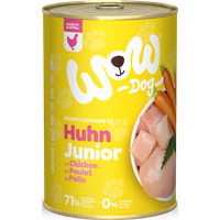 800g Hunde Nassfutter, Junior | Mit Huhn Karotten und Brennnessel von WOW DOG