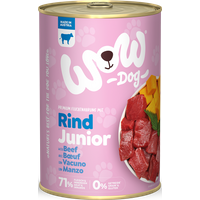 800g Hunde Nassfutter, Junior | Mit Rind Kürbis und Brennnessel von WOW DOG