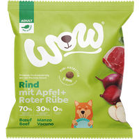 80g Trockenfutter | Probe, Adult Rind mit Apfel und Roter Rübe, Minis von WOW DOG