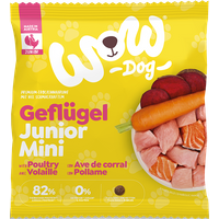 80g Trockenfutter | Probe, Junior Geflügel mit Karotte und Roter Rübe, Minis von WOW DOG