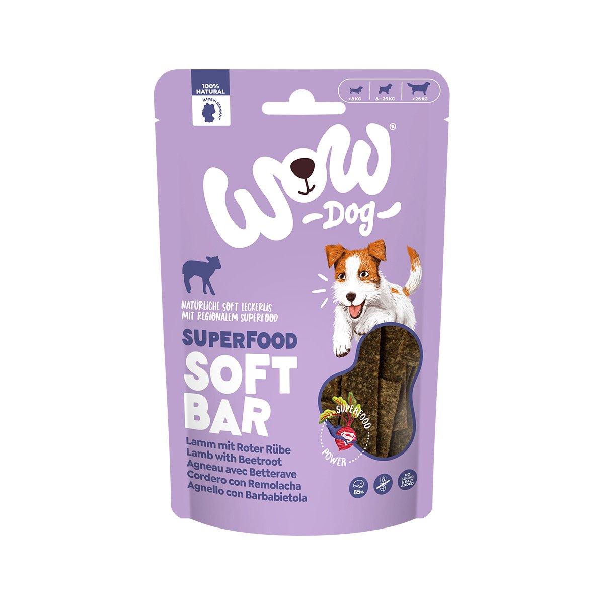 WOW DOG Soft Bar Lamm mit Roter Rübe 150 g WOW DOG Soft Bar Lamm mit Roter Rübe 150 g von WOW! Dog