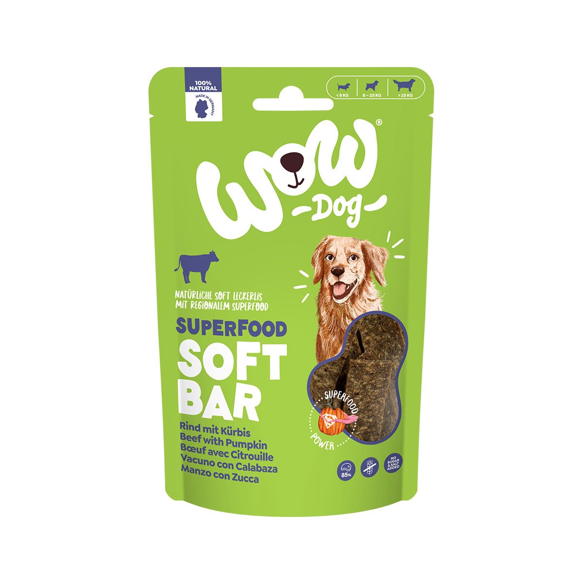 WOW DOG Soft Bar Rind mit Kürbis 150 g WOW DOG Soft Bar Rind mit Kürbis 150 g von WOW! Dog