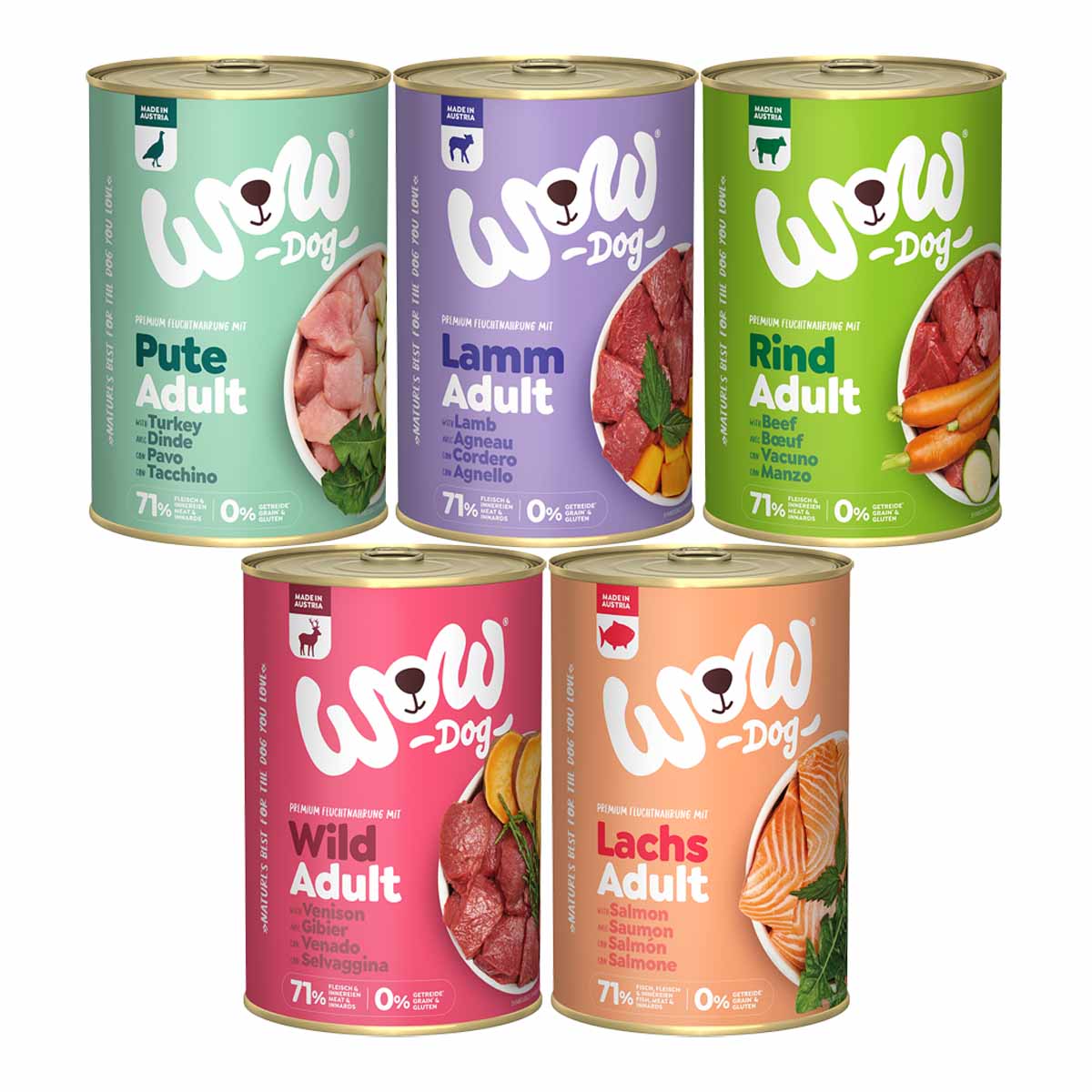 WOW Dog Mixpaket Adult 30x400g WOW Dog Mixpaket Adult 30x400g von WOW!