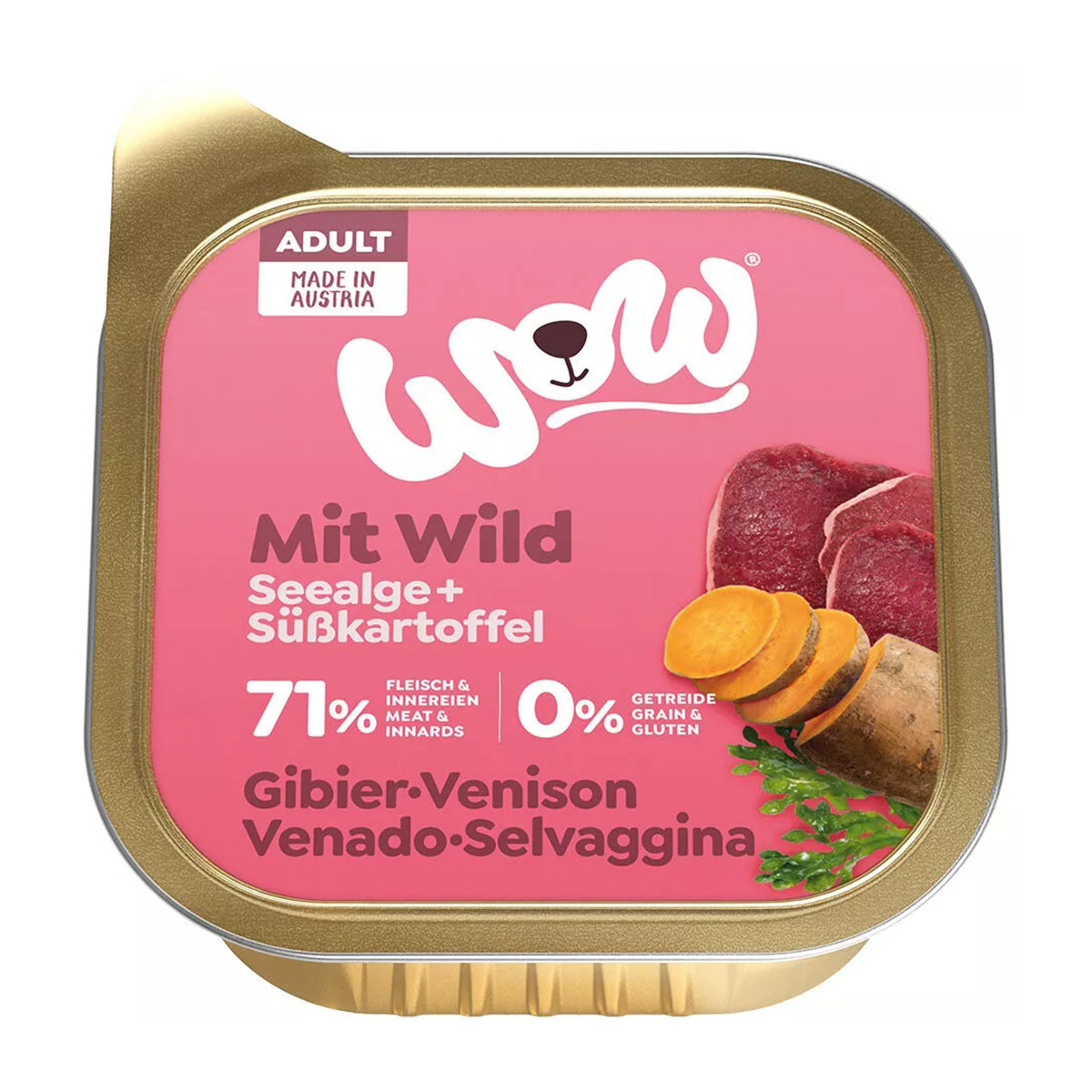 WOW Adult Wild mit Seealgen und Süßkartoffel 11x150g von WOW!
