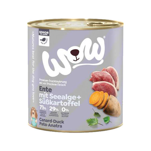 WOW! Hundefutter Senior - Dose - Ente - 6 x 800 g von WOW!