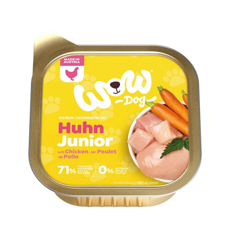 WOW Junior Huhn mit Karotten und Brennnessel 11x150g von WOW!