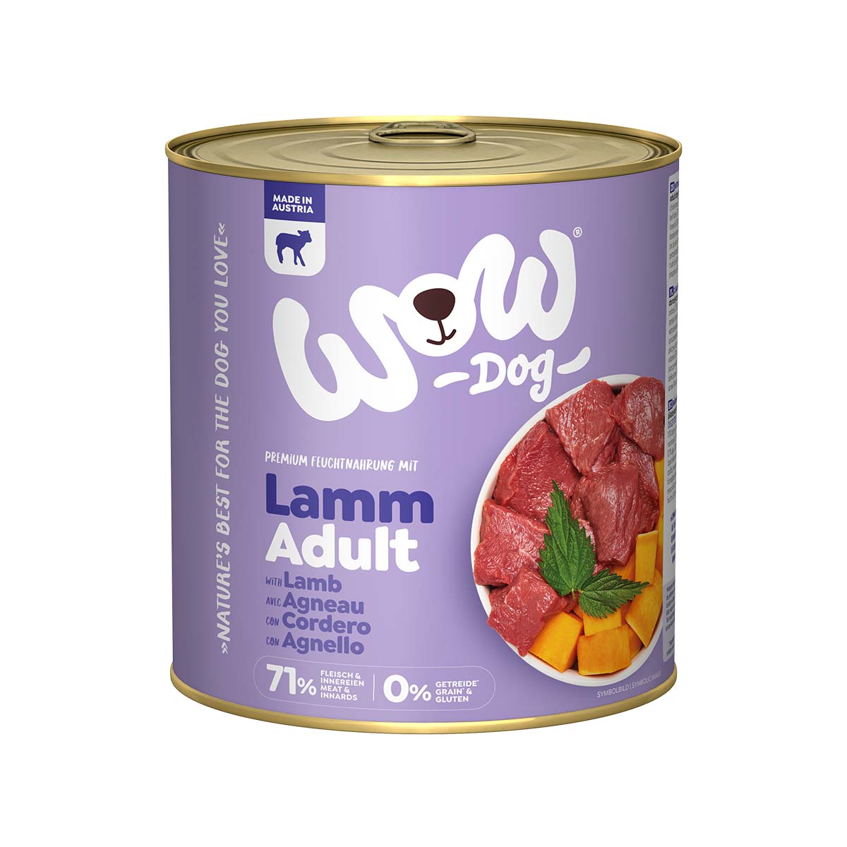 WOW Adult Lamm mit Kürbis und Brennnessel 6x800g von WOW!