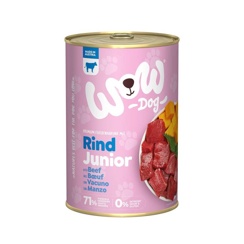 WOW Junior Rind mit Kürbis und Brennnessel 6x400g von WOW!