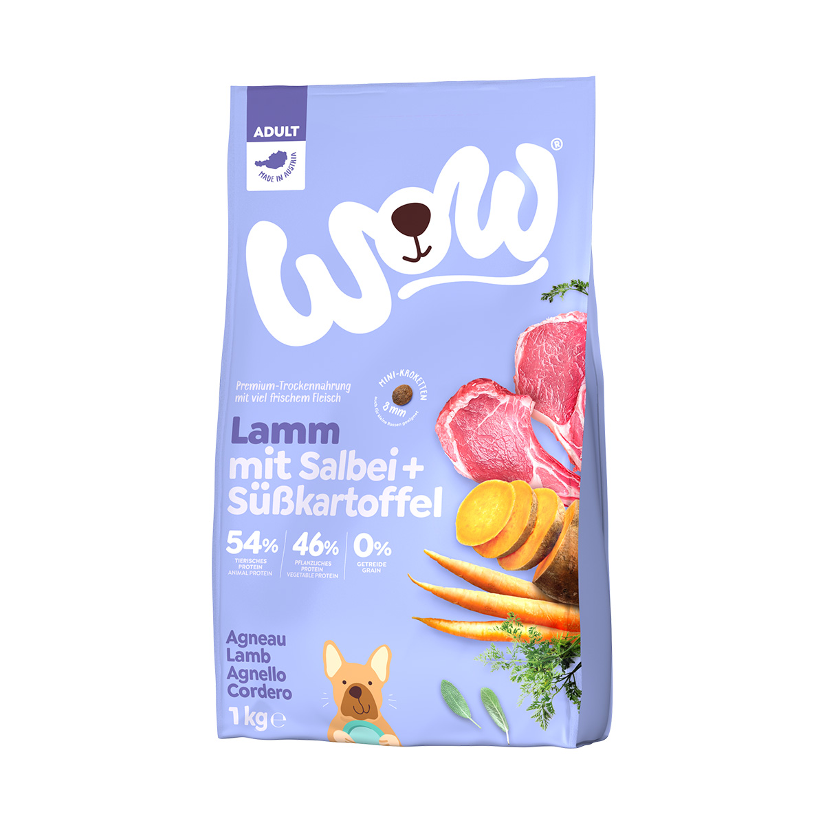 WOW Minis Adult Lamm mit Salbei und Süßkartoffel 1kg von WOW!