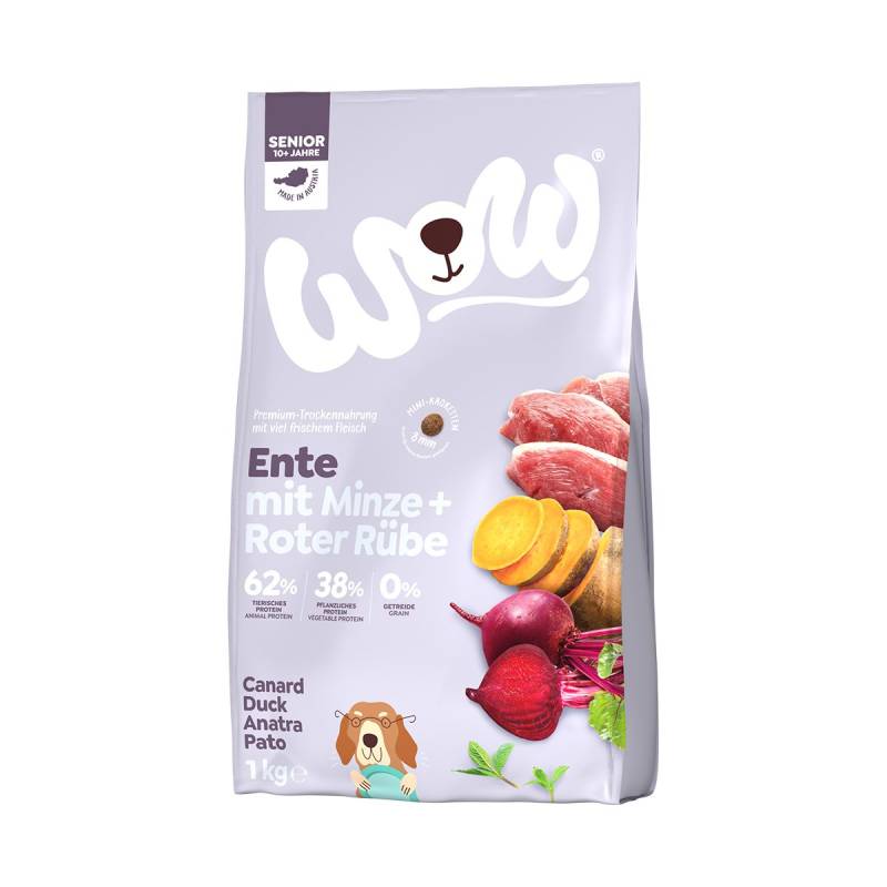 WOW Minis Senior Ente mit Minze und Roter Rübe 1kg von WOW!