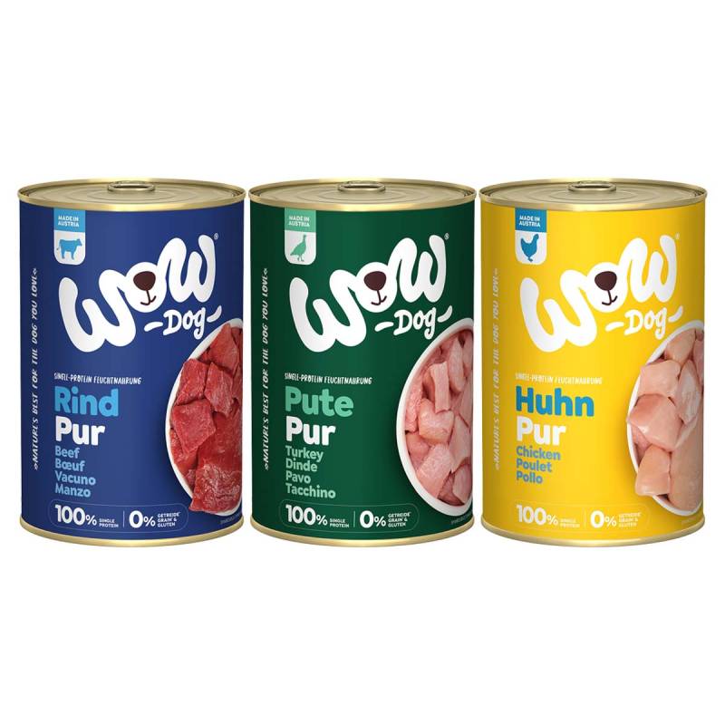 WOW Dog Mixpaket Pur 18x400g von WOW!