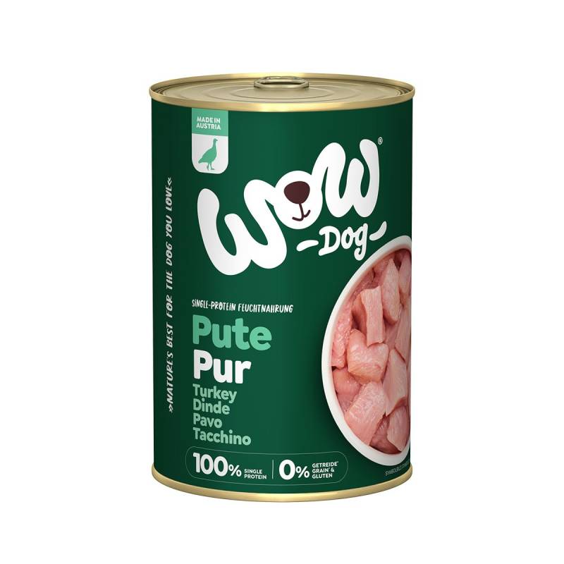 WOW Pur Pute Single Protein Futter 6x400g von WOW!