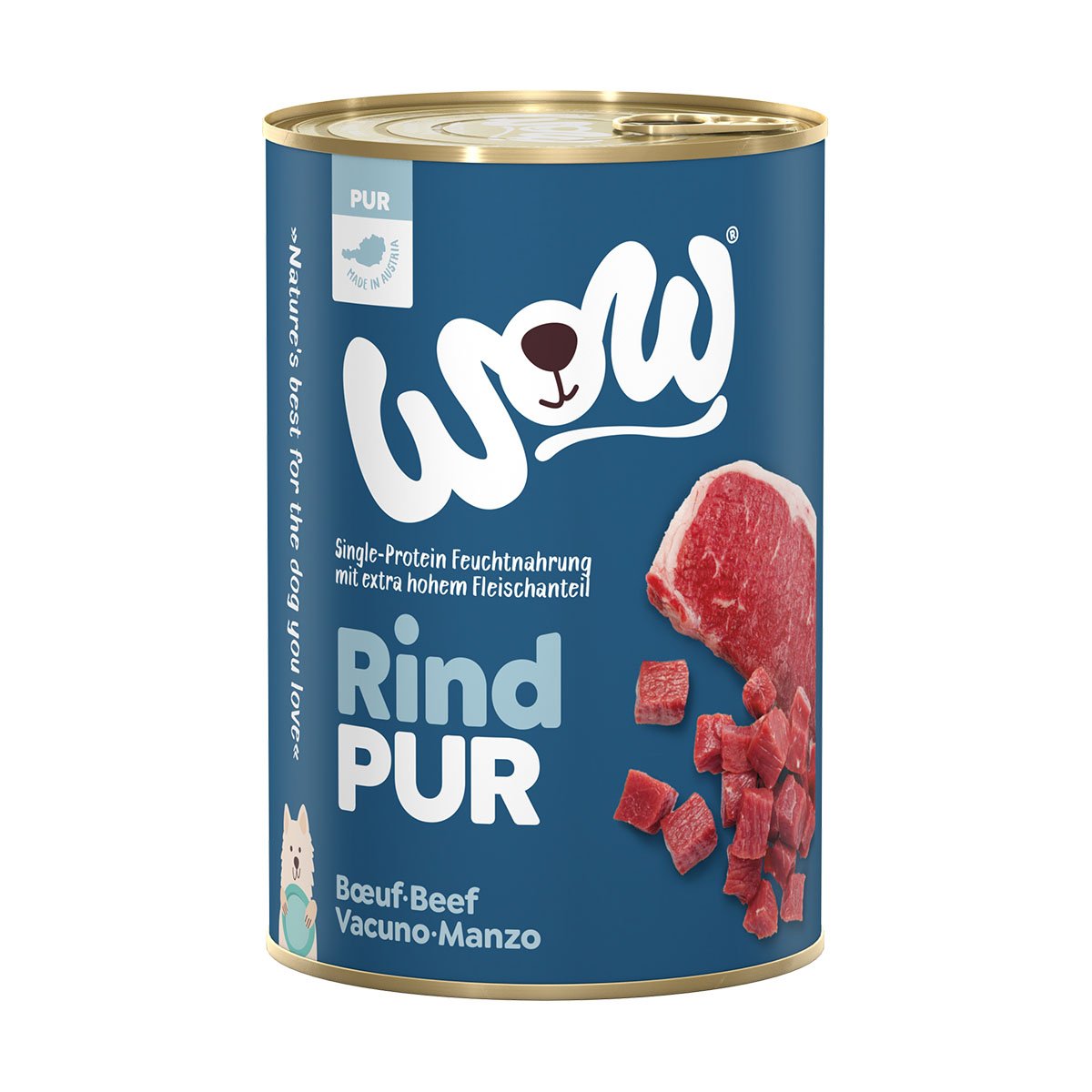 WOW Pur Rind Single Protein 6x400g von WOW!