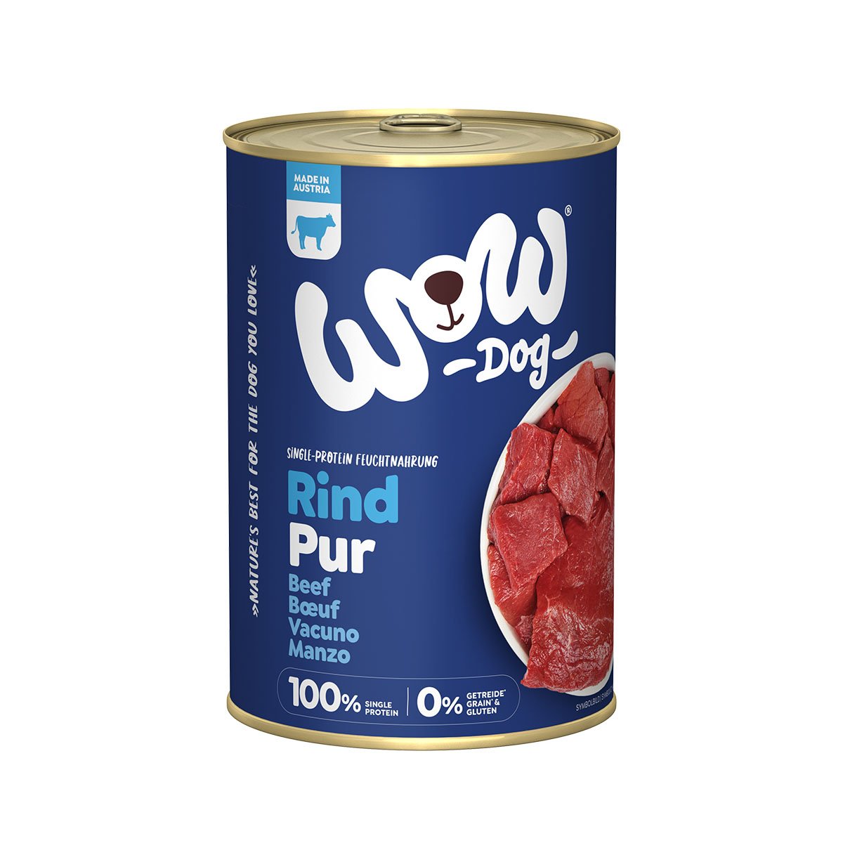 WOW Dog Rind Pur 6x400g von WOW!