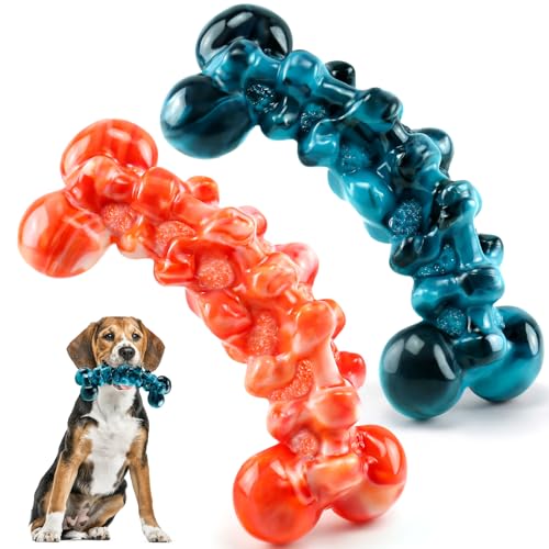 WOWBALA Kauspielzeug für große Hunde – 2er-Pack Hundespielzeug für aggressive Kauer – Super Kauspielzeug für große Hunde – robustes Kauspielzeug für Hunde – unzerstörbares Hundespielzeug für von WOWBALA