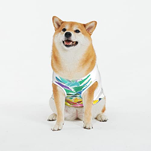 Malerei Ananas Gedruckt Hund Shirt Nette Haustier Kleidung Sommer Katze Kleidung Neuheit Katze Hund Weste Atmungsaktive Lustige Hundekleidung für Haustiere Hunde Katzen von WOWBED